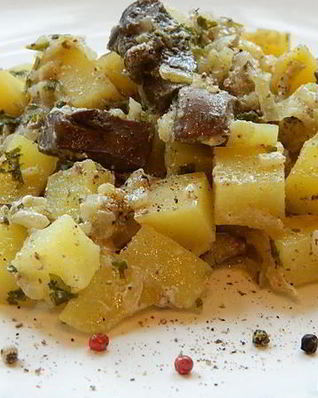 Жареная картошечка с печенью