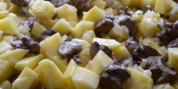 жареная картошечка с печенью