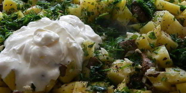 жареная картошечка с печенью