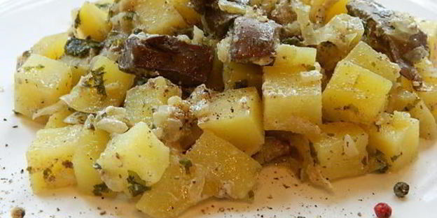 жареная картошечка с печенью