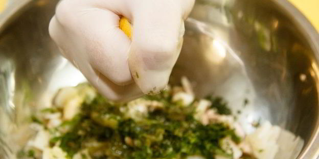 хинкали с картофелем и грибами