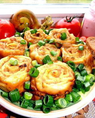 Ленивые пельмени на овощной подушке