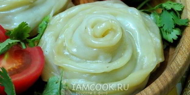 ленивые пельмени-розочки