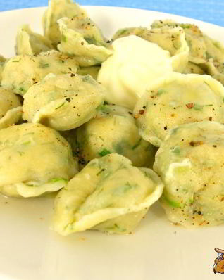 Пельмени с редисом