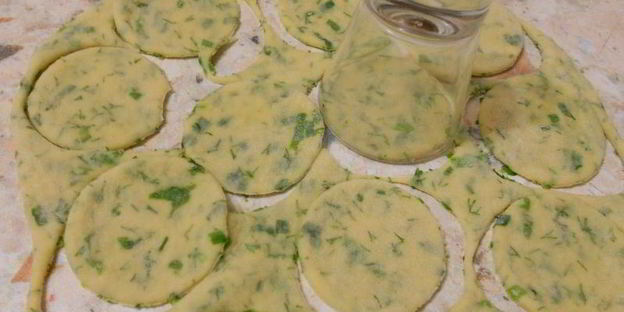 пельмени с редисом