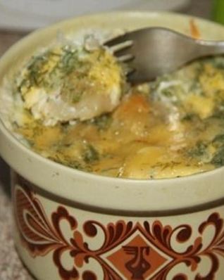 Пельмени в горшочке