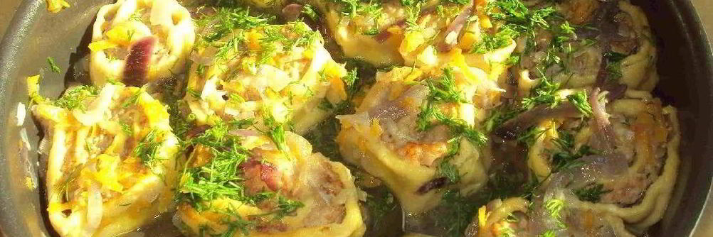 Рулеты из теста с фаршем — очень ленивые пельмени