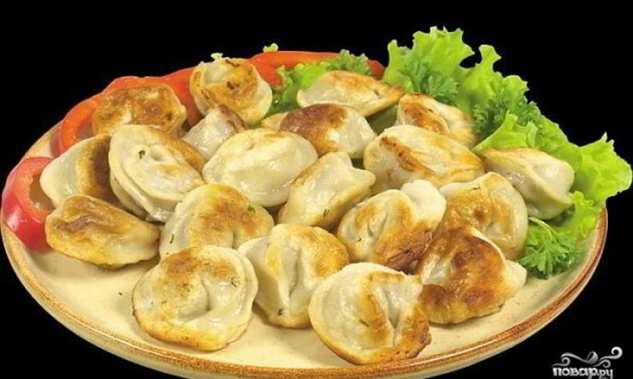 Рецепт жареных пельменей