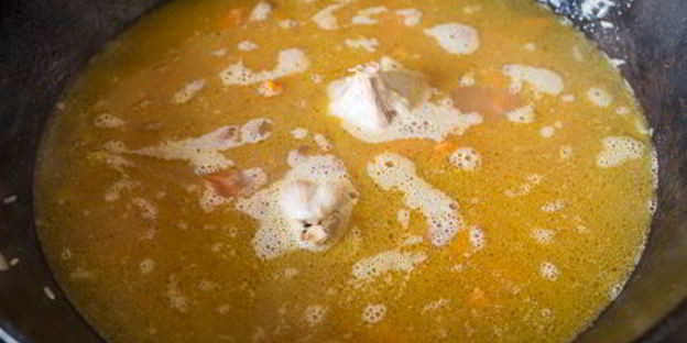 быстрый плов со свининой и фасолью