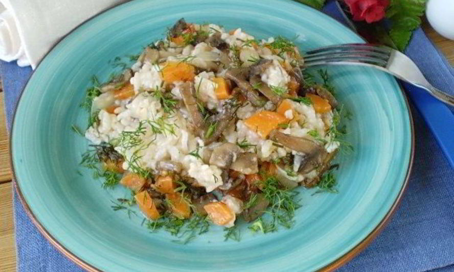 Рецепт овощного плова с грибами