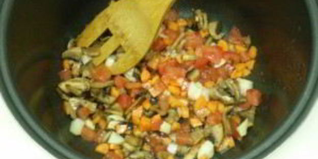 овощной плов с грибами