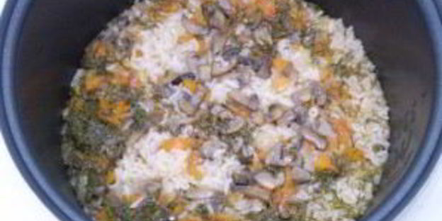 овощной плов с грибами