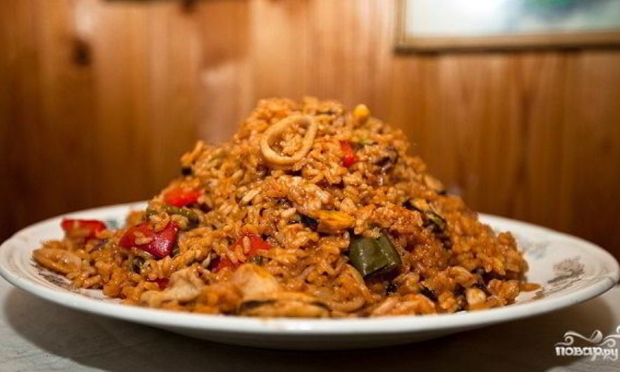 Рецепт паэльи в казане