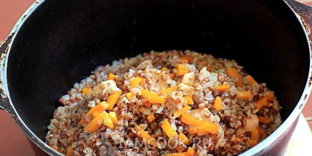 плов из гречки с курицей