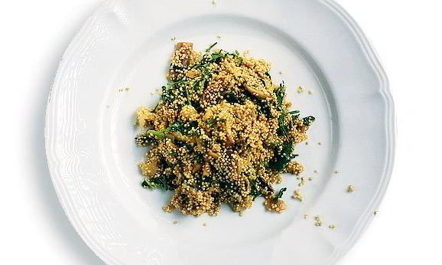 Рецепт плова из киноа с грибами