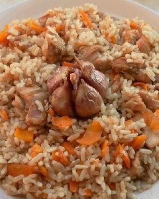 Плов из куриных бедрышек