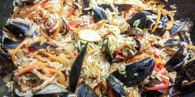 плов из мидий