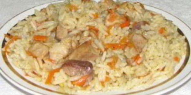 плов из свинины на сковороде