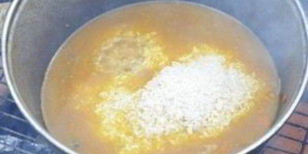 плов на костре со свининой