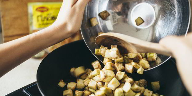 плов с баклажанами