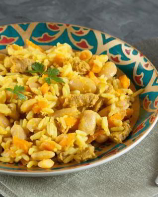 Плов с фасолью