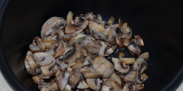 плов с грибами