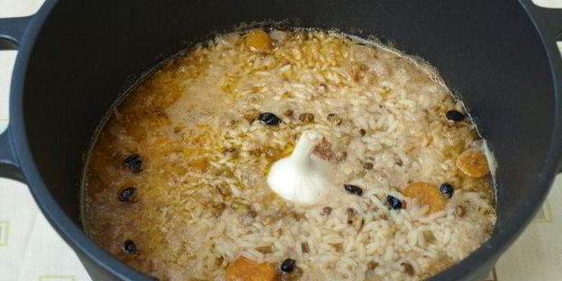 плов с индейкой и машем