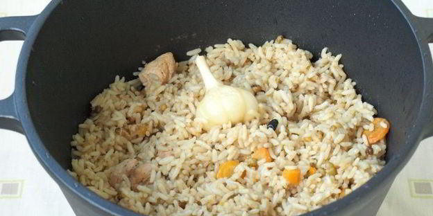 плов с индейкой и машем