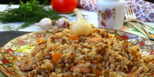 плов с индейкой и машем