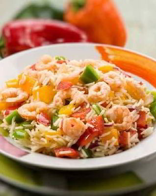 Плов с креветками