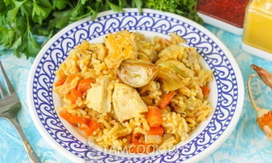 Рецепт плова с куриной грудкой в мультиварке