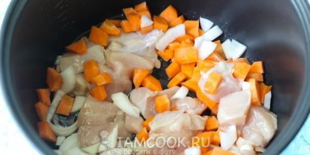 плов с куриной грудкой в мультиварке