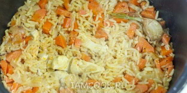 плов с куриной грудкой в мультиварке