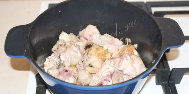 плов с курицей и грибами