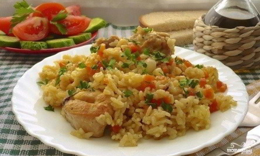 Рецепт плова с курицей и овощами