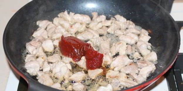 плов с курицей и свининой