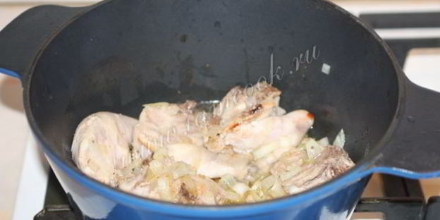 плов с курицей и свининой