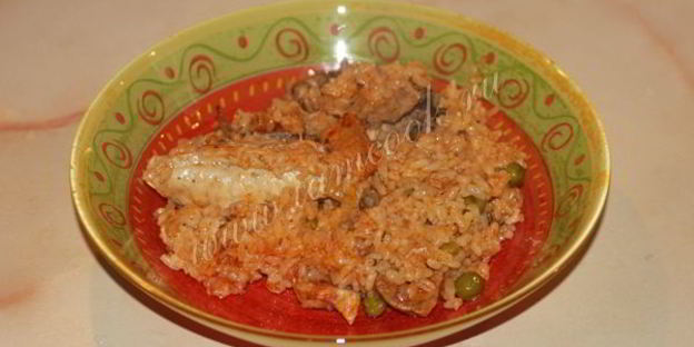 плов с курицей и свининой