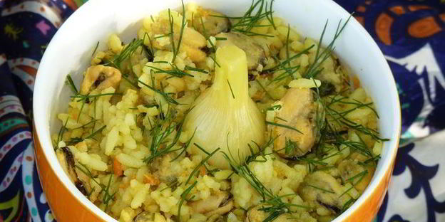 плов с мидиями