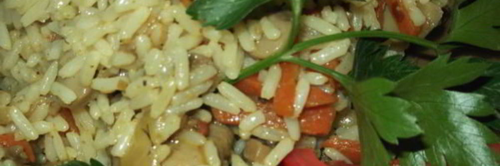 Плов с шампиньонами