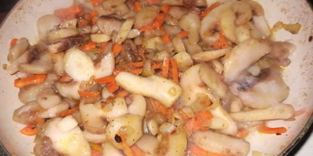 плов с шампиньонами