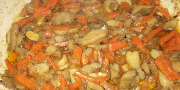 плов с шампиньонами