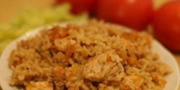 плов в духовке на противне