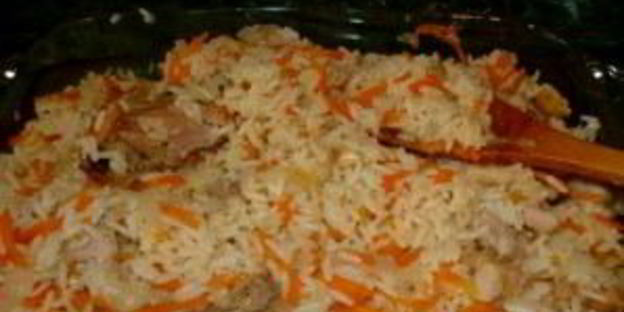 плов в духовке с курицей