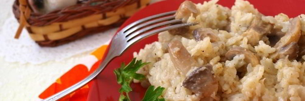 Шила-плов с шампиньонами