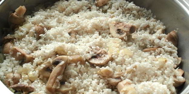 шила-плов с шампиньонами