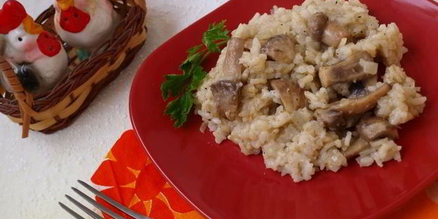 шила-плов с шампиньонами
