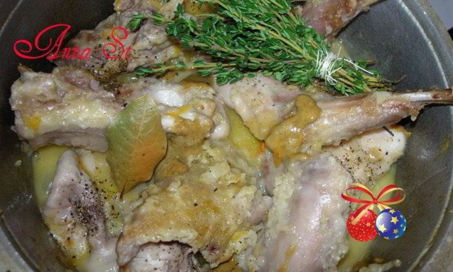 Рецепт фрикасе из кролика с тимьяном