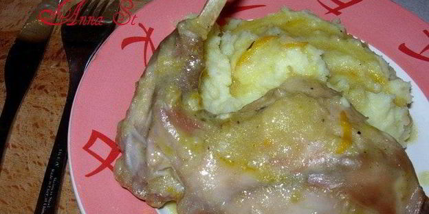 фрикасе из кролика с тимьяном