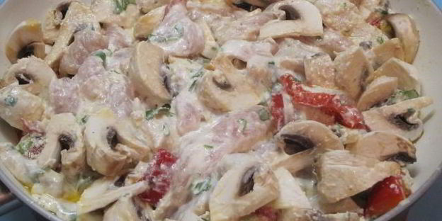 фрикасе из курицы с грибами